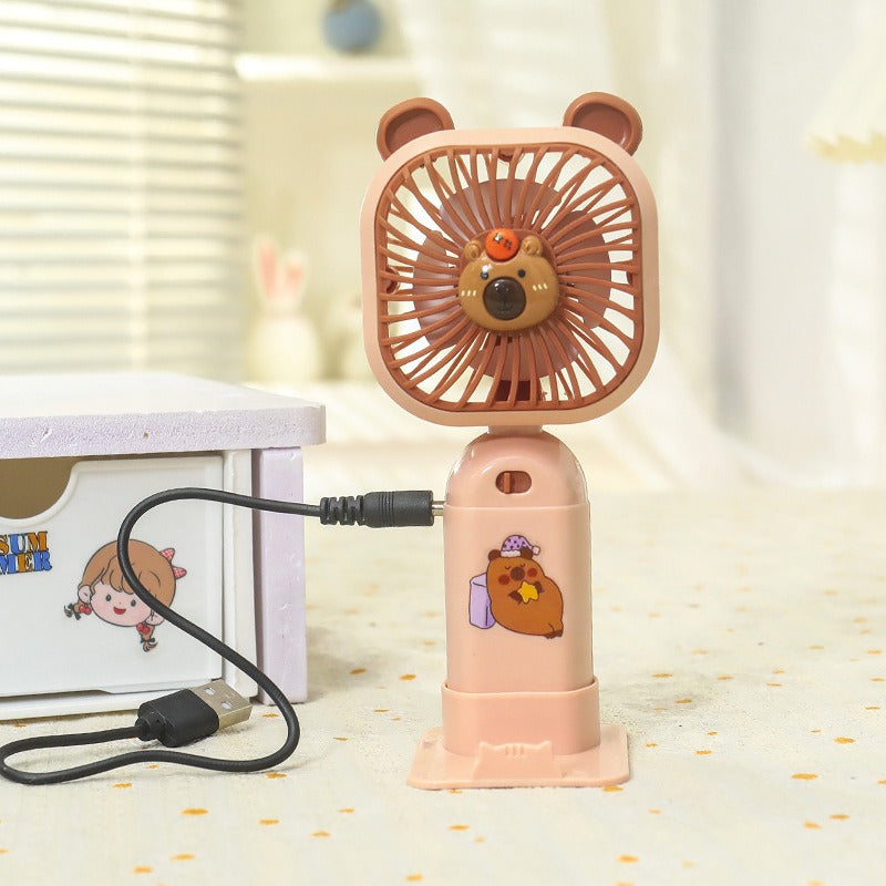 Rechargeable Mini Fan with Mobile Holder