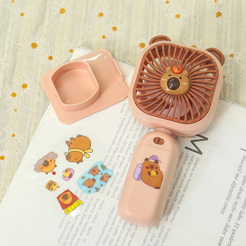 Rechargeable Mini Fan with Mobile Holder