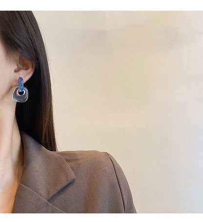 Blue Transparent Acrylic Earrings
