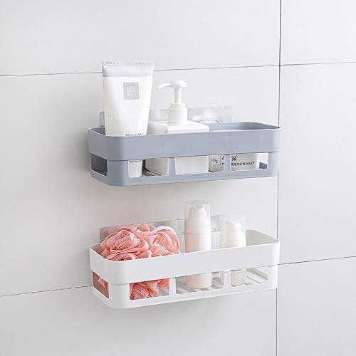 Plastic Storage Rack Self Adhesive Wall Storage Toilet Organizer