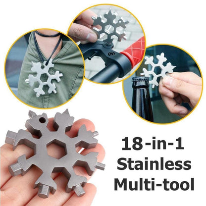 18-in-1 Snowflake Multi-Tool.MULTI-TOOL:
