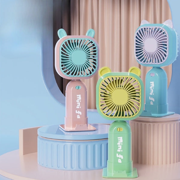 Rechargeable Mini Fan with Mobile Holder