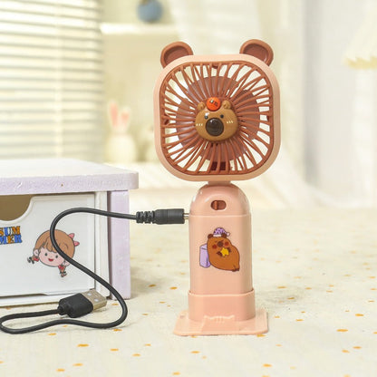 Rechargeable Mini Fan with Mobile Holder