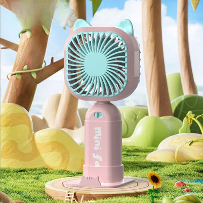 Rechargeable Mini Fan with Mobile Holder