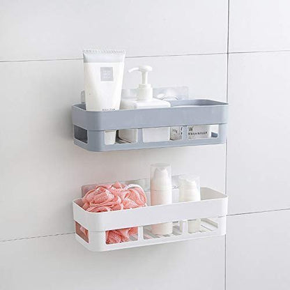 Plastic Storage Rack Self Adhesive Wall Storage Toilet Organizer